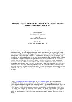Economic Effects of Runs on Early `Shadow Banks`: Trust