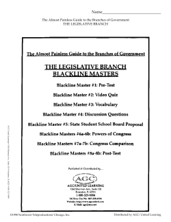 The Almost Painless Guide to the Branches of Government THE