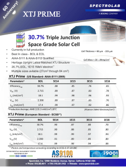 (XTJ) Prime Solar Cells