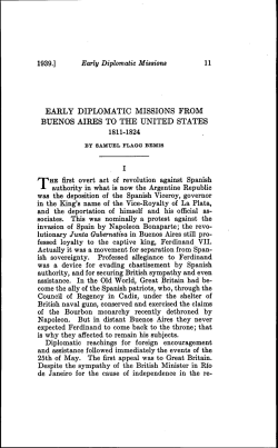 early diplomatic missions from buenos aires to the united states