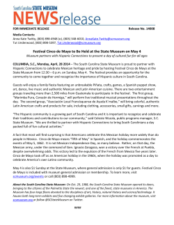 Festival Cinco de Mayo to Be Held at the State Museum on May 4