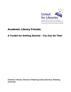 Academic Library Friends - American Library Association