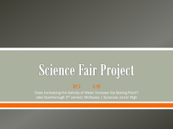 Does Increasing the Salinity of Water Increase the Boiling Point