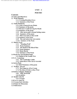 American Literature - Bharathiar University(Older Version Website)