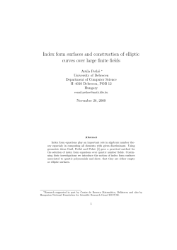 Index form surfaces and construction of elliptic curves over large
