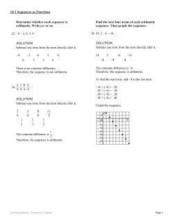 Determine whether each sequence is arithmetic. Write yes or no. 22