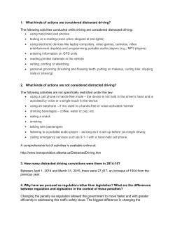 1. What kinds of actions are considered distracted driving?