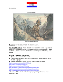 The Guaran&iacute; Indians