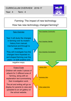 Farming: The impact of new technology How has new technology