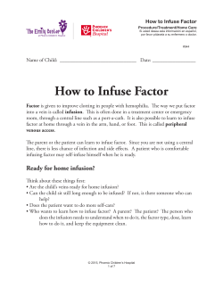 How to Infuse Factor #544 - Phoenix Children`s Hospital