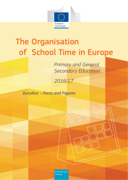 The Organisation of School Time in Europe