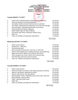 2017 Itinerary - South Walton Fire District