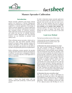 Manure Spreader Calibration