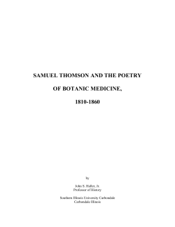 samuel thomson and the poetry