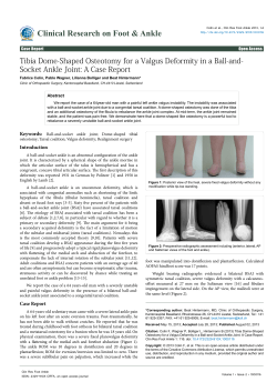 Tibia Dome-Shaped Osteotomy for a Valgus Deformity in a Ball
