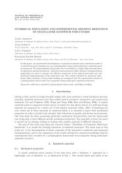 numerical simulation and experimental bending behaviour of multi