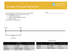 Geologic Time Scale Worksheet