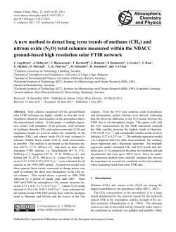 A new method to detect long term trends of methane (CH4) and