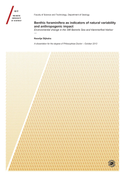 Benthic foraminifera as indicators of natural variability and