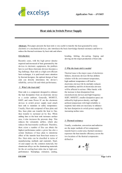 Heat sink in Switch Power Supply