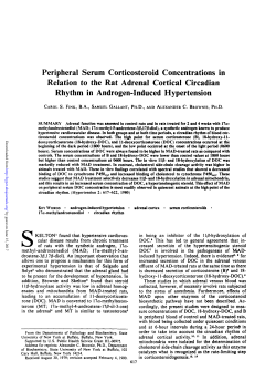 Peripheral Serum Corticosteroid Concentrations in