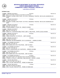 Oceana County CF Parcel List - Department of Natural Resources