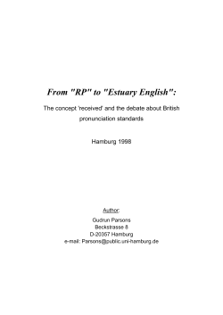 Estuary English - UCL Phonetics and Linguistics