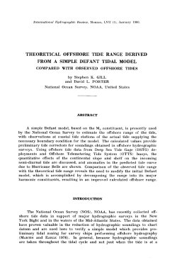 theoretical offshore tide range derived from a simple defant tidal model