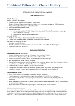 Combined Fellowship: Church History