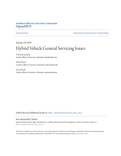 Hybrid Vehicle General Servicing Issues - OpenSIUC