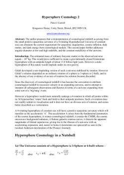 Hypersphere Cosmology in a Nutshell