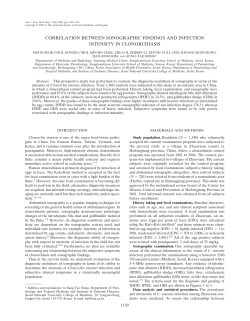 correlation between sonographic findings and infection intensity in