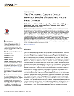The Effectiveness, Costs and Coastal Protection Benefits of