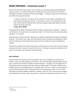 BEING PREPARED &ndash; Covenants Lesson 7