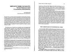 IMPLICIT VERB CAUSALITY