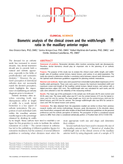 Biometric analysis of the clinical crown and the width/length ratio in