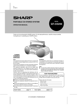 QT-CD250 Operation Manual