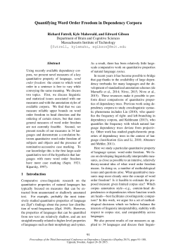 Quantifying Word Order Freedom in Dependency Corpora