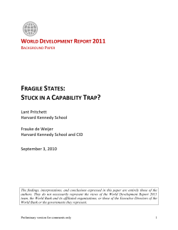Fragile States: Stuck in a Capability Trap