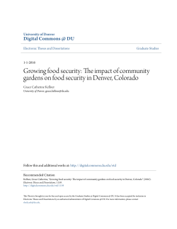 Growing food security: The impact of community gardens on food