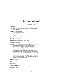 Package `deSolve`