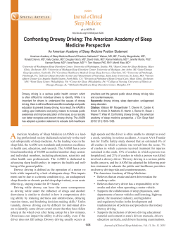 Confronting Drowsy Driving - American Academy of Sleep Medicine