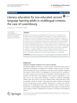 Literacy education for low-educated second language learning