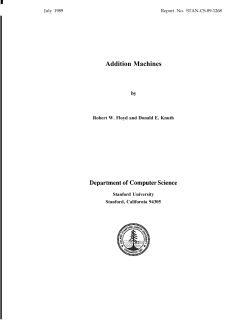 Addition Machines - Stanford University