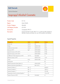 Isopropyl Alcohol Cosmetic