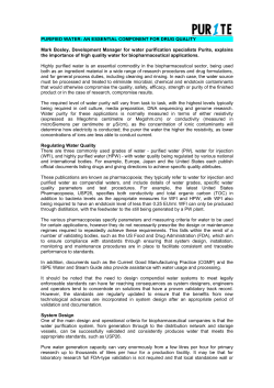 purified water: an essential component for drug - Pro