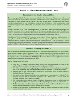 Bulletin 2 – Linear Disturbance in the Castle