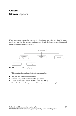 Chapter 2 Stream Ciphers