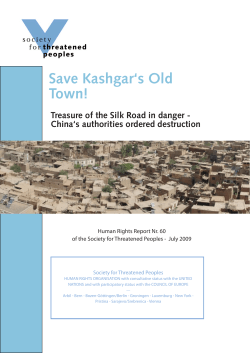 Save Kashgar`s Old Town!