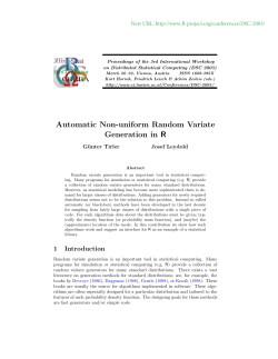 Automatic Non-uniform Random Variate Generation in R
